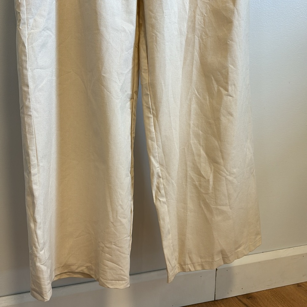 PrettyLittleThing linen blend wide leg pant. - Picture 4 of 8